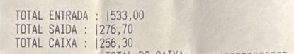 Saldo Final em Dinheiro